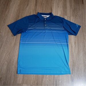 Pebble Beach Men's‎ Striped Blue Polo Shirt